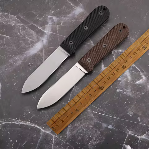 DC53 Steel Linen Handle Fixed Knife Outdoor Jungle Hunting Survival Home Camping Fruit Sharp Cutting
