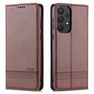 Thinmon for Samsung A53 5G/A73 5G/A33 5G/A23 5G/A13 4G/A13 5G Magnetic Flip Luxury Leather Case for