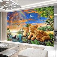 DIY 5D Round full beads animal world diamond painting,beads painting decoration