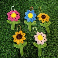 Keychain Bunga Matahari Kawat Bulu / Pipe Cleaner / Dawai Bulu / Dawai Baldu