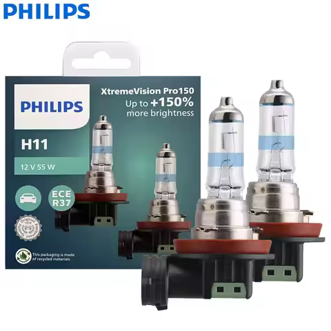 Philips X-tremeVision Pro150 H11 Car Halogen Headlight 12V 55W PGJ19 +150% Bright White Original ECE