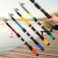 1.70m 4-Piece Fiberglass Telescopic Rod Set, Lightweight Spinning Rods for Fishing