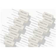 Cement 10pcs Resistor Ceramic 5W 0.1R 0.5 1 2 3 4.7 10 20 50 100 6.8k ohm Mla1