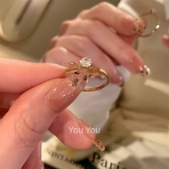 BFF Matching Ring | Titanium Steel Six-Prong Solitaire CZ Ring Minimalist Jewelry for Women