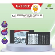 Crayon Greebel Artist Oil Pastel 12 Colors Black & White