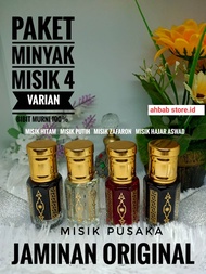 Minyak Wangi Satu Paket Misik Hitam /Misik putih /Jafaronzafaron /Hajar Aswad  Asli Original