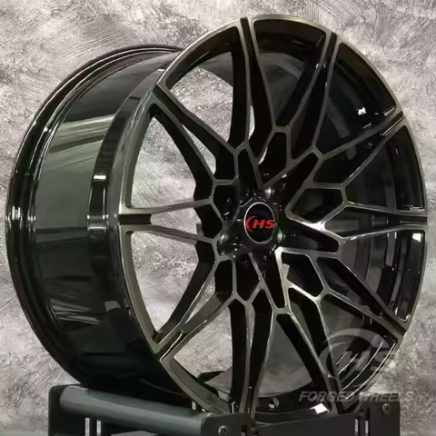 Deep Concave Custom Gloss Black Machine Face Forged Car Wheels Rims 18 19 20 21 22Inch 5x112 5x120 F
