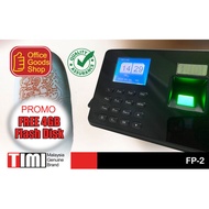 Fingerprint Time Attendance TIMI FP2 Mesin Thumbprint Cap Jari Kedatangan USB Dowload - Promo FREE 4