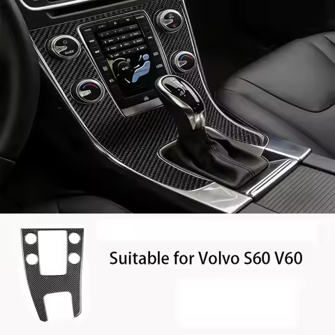 Suitable for Volvo S60 V60 Genuine Soft Carbon Fiber Central Control CD Panel Decorative Sticker Car