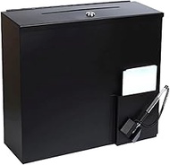 Large Capacity Mailbox Iron Drop Box with Lock Creative Wall Hanging Post Box for Outdoor Home Class