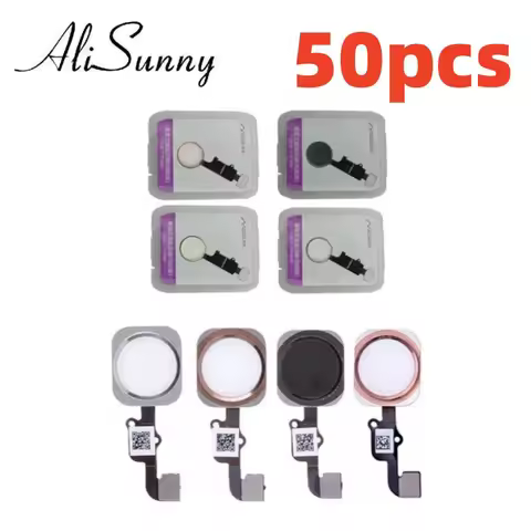 AliSunny 50pcs Home Menu Flex Cable for iPhone 7 6 Plus 5S 6S 6G 7Plus 6P Power Key Button Replaceme