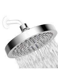 HomeChi Ducha de Lluvia de Alta Presión 6 Inch, Cabezal de Ducha para Baño, Iseño de Cromo Moderno y Lujoso Instalación Sencilla sin Herramientas Ángulos Ajustables Regaderas Fijas