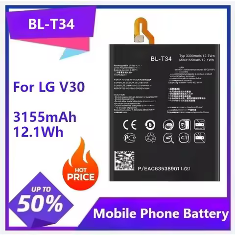 BL-T34 Mobile Phone Battery for LG V30 V30+ V30 Plus V30plus V30A H930 H932 LS998 BL T34 Bateria Bat