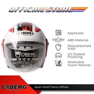 Caberg Helmet Xeon Vertu White Half Face Motif