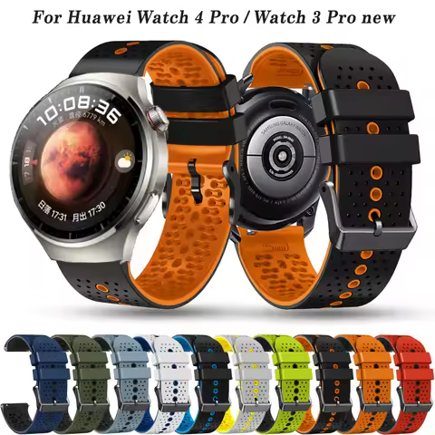 22mm Wristband Strap For HUAWEI Watch GT 3 2 Pro 46mm Watch 4 Pro Silicone Band Huawei GT2 GT3 GT4 4