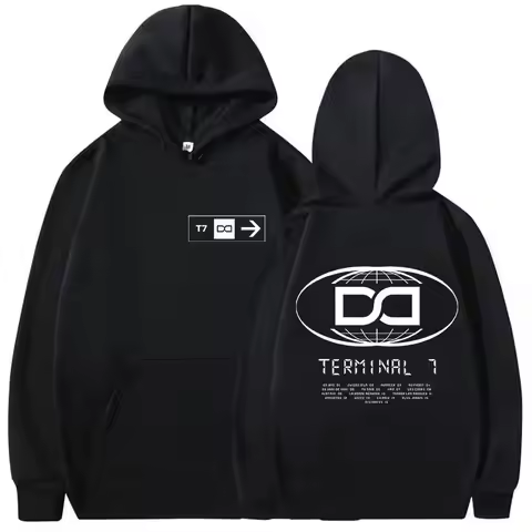 Rapper Djadja & Dinaz TERMINAL 7 Tour Album 2025 Graphic Hoody Men Women Retro Aesthetic Sweatshirt