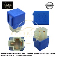 NISSAN X-TRAIL / NAVARA POWER RELAY ( ORG ) 4 PIN BLUE - MIYAMOTO JAPAN - 25230 79981