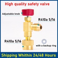 R410A R22 Refrigerant Charging Valve Liquid Safety Adapter Flow Control Ball Valve for R410A R22 Air
