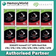 SEAGATE Ironwolf NAS Hard Drive 3.5" for NAS 1TB / 2TB / 4TB / 6TB / 8TB / 10TB / 12TB.  SEAGATE Singapore Local 3 Years Warranty **SEAGATE AUTHORISED PARTNER**
