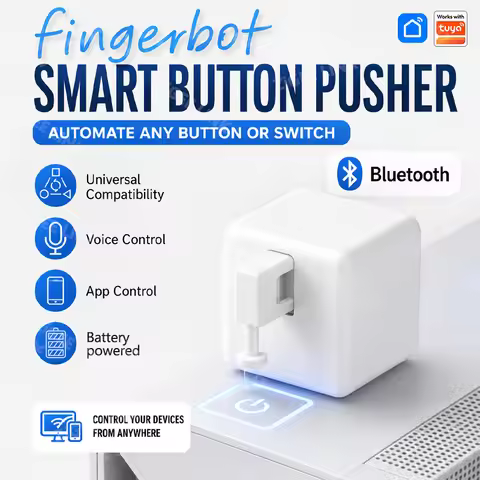 Bluetooth Fingerbot Smart Button Pusher Battery Powered Smart Life APP Remote Control Timer Setting 