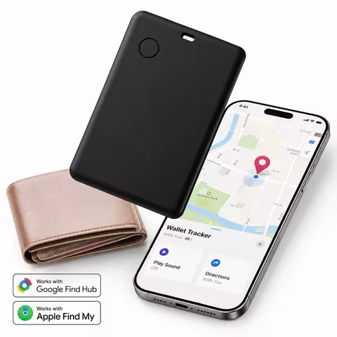 Ultra Thin Wallet Tracker Card for Apple Find My & Android, Bluetooth Anti-Lost Card Locator for Lug
