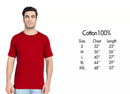 Mainshop Plain T-shirt Short-sleeved Round Neck Cotton (Adult) 100% Cotton 185-190 - Baju Kosong Lengan Pendek (Dewasa)