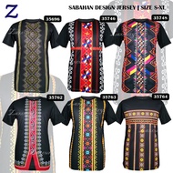 🔥HOT&Wholesale🔥 Unisex Baju Batik Jersey Traditional Etnik Sabah Sabahan Tshirt | Size S-XL