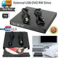 External USB Slim CD&amp;plusmn RW DVD&amp;plusmn RW Drive Burner Player Writer For PC Laptop Netbook