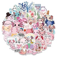 50 Cute Salamanders Axolotl Graffiti Stickers Unique Luggage Water Cup Refrigerator Scooter Cartoon 