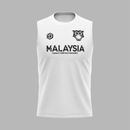 [READY STOCK] Malaysia ''Harimau Malaya" Jersey White/Black - SLEEVELESS