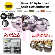 [Shop Malaysia] YALE VCA4147 US32D US5 US11 Stainless Steel Cylindrical Knob Lock-Entrance door knob