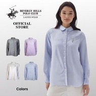 BHPC BHS356-1 Women Kemeja Wanita Cotton Lengan Panjang | Office Shirt Casual Formal Straight Fit S-
