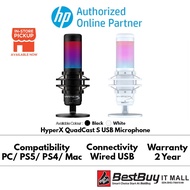 HyperX QuadCast S - USB Microphone RGB Lighting - Black-4P5P7AA / White-519P0AA
