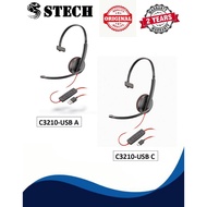 [Genuine & New] Poly Plantronics C3210 | C 3210 Monaural Corded Office Headset | USB-A | USB-C |