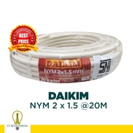 KABEL LISTRIK KABEL LISTRIK DAIKIM NYM 2X1.5 2X1,5 2 X 1.5 2 X 1,5