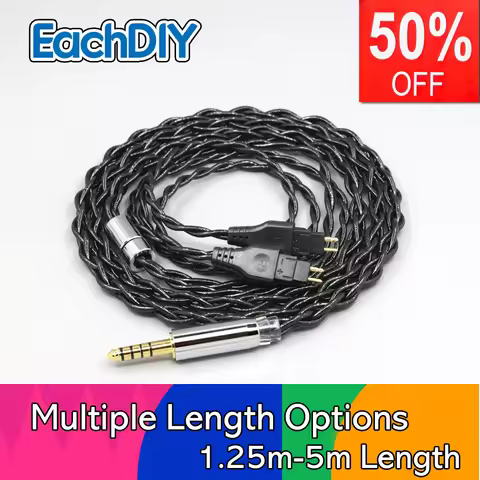 99% Pure Silver Palladium Graphene Floating Gold Cable For Sennheiser HD580 HD600 HD650 HDxxx HD660S