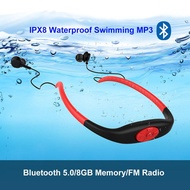 003 Wireless MP3 Player FM Radio 8GB Bluetooth Headset Waterproof IPX8 Swimming Headphone Music Player