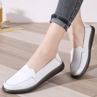 รองเท้าส้นเตี้ยรองเท้าผู้หญิงโสด,ฉบับภาษาเกาหลี,รองเท้าสตรีลำลองใหม่รองเท้าไม่ลื่นหนังแท้รองเท้าสำนักงานพื้นนุ่มสำหรับผู้หญิง