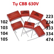 Capacitor CBB 630V 102J 103J 223J 333J 104J 224J 334J 474J 105J 1uF Quality product - Non-polar red 