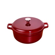 High Quality Non-Stick Cooking Pot Cookware 30cm Red Cast Iron Casserole 6qt Enamel Dutch Oven with 