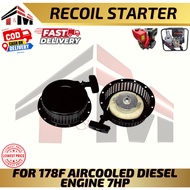 Recoil Starter Assy Assembly 178F Aircooled Diesel Engine 7HP