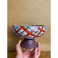 vintage Japanese Arita ware Arita-yaki pedestal ceramic bowl,specifically crafted by Etsuzan kiln