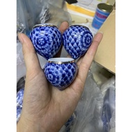 Charcoal crest, hand-painted crest with golden mouth