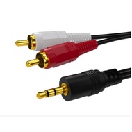RCA 3.5mm Aux Audio Cable to AUX RCA Aux Audio Cable Output Kabel Speaker Converter
