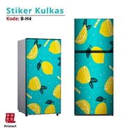 1-door refrigerator sticker and 2-door refrigerator sticker with fruit motif B-H4