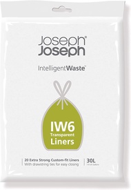 Joseph Joseph 30118 Intelligent Waste IW6 30 Liters (7.9 US Gallons) Custom-fit Extra-Strong Liners,