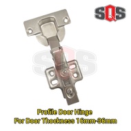 Profile Clip on Soft Close Door Hinge for Door Thickess 16mm-36mm