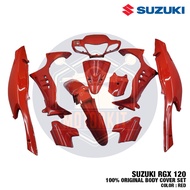 SUZUKI RGX 120 100% ORIGINAL SGP BODY COVER SET LEG SHIELD KEPOK SAYAP RED YELLOW MERAH KUNING 94400