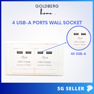 [SG Seller] 4 USB Ports Wall Socket | Goldberg Home