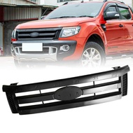 กระจังหน้า หน้ากระจัง รุ่น ฟอร์ด เรนเจอร์ FORD RANGER T6 ปี 2012 - 2014 สีดำด้าน 1 ชิ้น